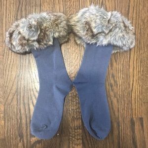 Vintage Faux fur socks